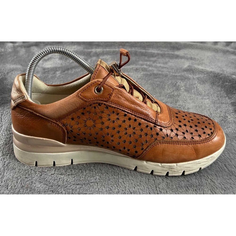 Pikolinos Cantabria Sneakers Womens 39/8.5-9 Brown Leather Shoes Perforated